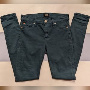 EUC Nico Mid-Rise Super Skinny Jean - Peacock Teal Blue/Green - 26